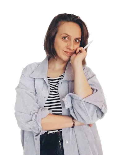 Porträtt på Caroline Hinsegård, illustratör